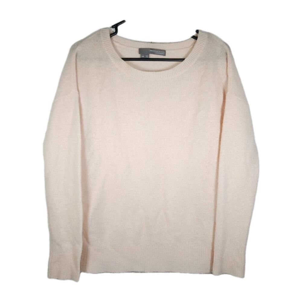 360 Cashmere Women's XS Blush Pink 100% Cashmere Softshell Pullover Sweater